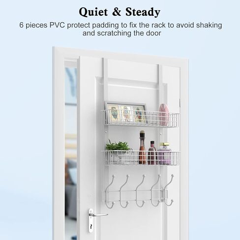 حامل معطف، علاقة فوق الباب مع سلة شبكية، رف تخزين قابل للفصل للمناشف والقبعات وحقائب اليد والمعاطف (وردي) in Kuwait