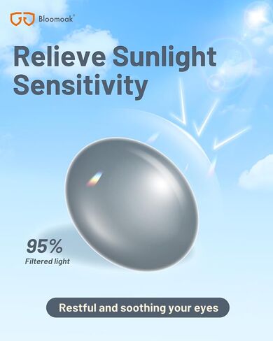 نظارات شمسية مستقطبة سوداء اللون بعدسات داكنة للغاية من بلوموك | نظارات شمسية رياضية للجنسين | الأشعة فوق البنفسجية 400 | القط 4 | لرهاب الضوء in Kuwait