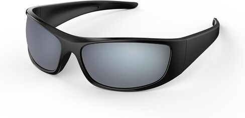 نظارات شمسية مستقطبة سوداء اللون بعدسات داكنة للغاية من بلوموك | نظارات شمسية رياضية للجنسين | الأشعة فوق البنفسجية 400 | القط 4 | لرهاب الضوء in Kuwait