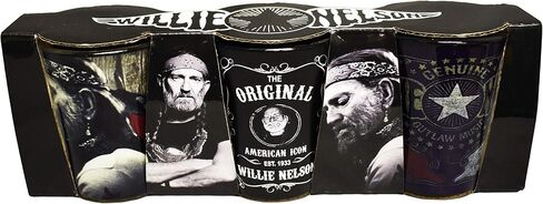 Willie Nelson Shot Glasses with Map in Saudi Arabia