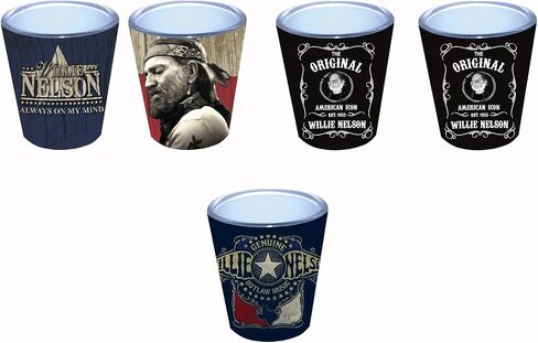 Willie Nelson Shot Glasses with Map in Saudi Arabia