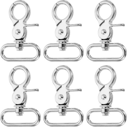 uxcell 6Pcs Swivel Snap Hook, 32mm(1 1/4") Trigger Snap Heavy Duty Zinc Alloy Metal Lobster Claw Clasp Lanyard Clips for Straps Bags Belting Leathercraft, Gun Black in Kuwait