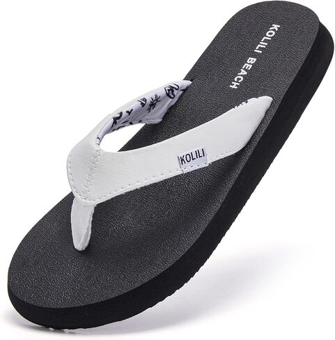 KOLILI Women's Yoga Mat Flip Flop Sandals | Max Cushioned Thong Sandals for Beach & Summer in Saudi Arabia