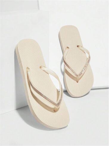 Women's Star Graphic Glitter Flip Flops Holiday Flats Slippers Fashion Summer Thong Sandals in Saudi Arabia