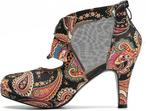 LIURUIJIA Womens Platform High Heels Bow Pumps Cutout Mesh Panel Wedding Work Party Dress Shoes in Kuwait