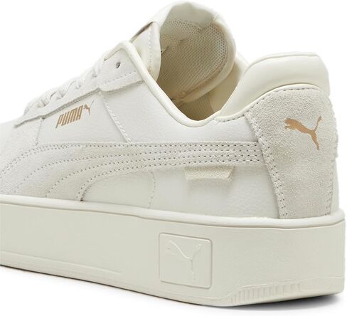 حذاء رياضي نسائي من PUMA Carina Street، أبيض أسود-Deeva Peach، 8.5 in Saudi Arabia