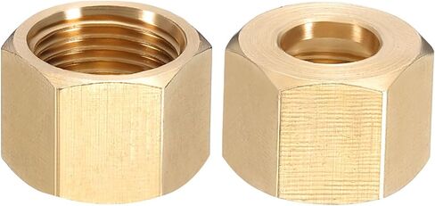 PATIKIL 3/16" Brass Compression Nut,25Pcs Brass Compression Fitting for Air Oil Water Fuel Inert Gases Plumbing System Heating Air Conditioning Pipes in Saudi Arabia
