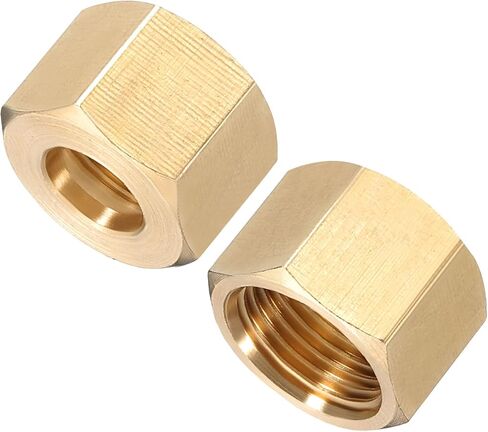 PATIKIL 3/16" Brass Compression Nut,25Pcs Brass Compression Fitting for Air Oil Water Fuel Inert Gases Plumbing System Heating Air Conditioning Pipes in Saudi Arabia