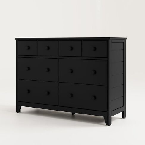 Storkcraft Moss 6 Drawer Double Dresser (Black) – GREENGUARD Gold Certified, Wood Dresser for Nursery, 6 Drawer Dresser, Kids Dresser, Nursery Dresser Drawer Organizer, Chest of Drawers in Kuwait
