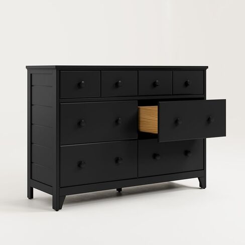 Storkcraft Moss 6 Drawer Double Dresser (Black) – GREENGUARD Gold Certified, Wood Dresser for Nursery, 6 Drawer Dresser, Kids Dresser, Nursery Dresser Drawer Organizer, Chest of Drawers in Kuwait