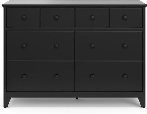 Storkcraft Moss 6 Drawer Double Dresser (Black) – GREENGUARD Gold Certified, Wood Dresser for Nursery, 6 Drawer Dresser, Kids Dresser, Nursery Dresser Drawer Organizer, Chest of Drawers in Kuwait