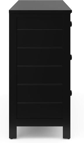Storkcraft Moss 6 Drawer Double Dresser (Black) – GREENGUARD Gold Certified, Wood Dresser for Nursery, 6 Drawer Dresser, Kids Dresser, Nursery Dresser Drawer Organizer, Chest of Drawers in Kuwait
