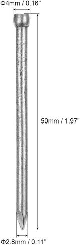 uxcell Finishing Nails 100pcs 50mm 2 Inch Hand-Drive Hardware Carbon Steel Nail Lost Head Nail in Kuwait