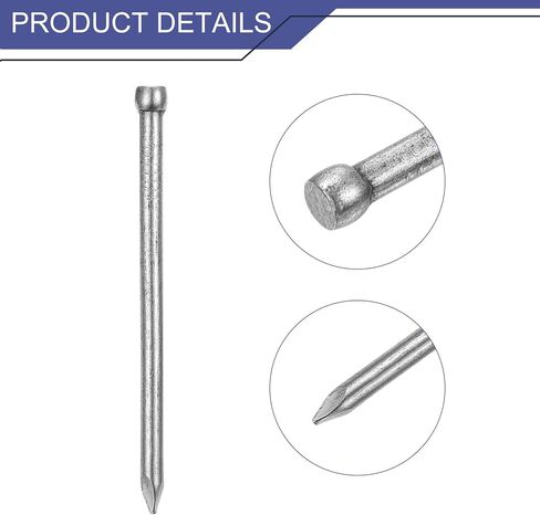 uxcell Finishing Nails 100pcs 50mm 2 Inch Hand-Drive Hardware Carbon Steel Nail Lost Head Nail in Kuwait