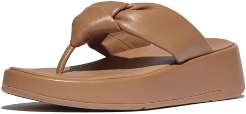 FitFlop Women's F-Mode Knot Soft-Leather Flatform Toe-Post Sandals Wedge in Kuwait