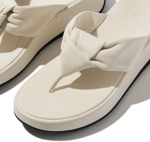 FitFlop Women's F-Mode Knot Soft-Leather Flatform Toe-Post Sandals Wedge in Kuwait