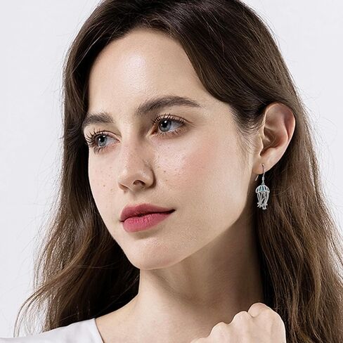 925 Sterling Silver Pink Flamingo Earrings Cool Flamingo Dangle Jewelry Presents With Box For Women Teen in Saudi Arabia