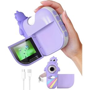 Microscope for Kids, 1000X Handheld Mini Portable Microscope with 8 Adjustable LED Lights, 2" LCD Screen Pocket Microscope Camera for Toddlers, Education Birthday Gifts Girls, USB to PC, Light Purple