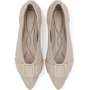 Women's Flats Pointed Toe Knit Ballet Comfortable Casual Dressy Office Shoes Work Flat