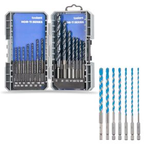 toolant Cobalt Drill Bit Set(Pro) Titanium Aluminum Nitride Coated & Shockproof Concrete Drill Bit Set