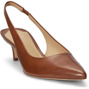 Lauren Ralph Lauren Women's Lolah Burnished Leather Slingback Pump