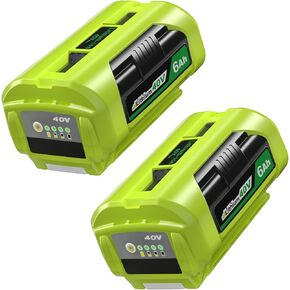 2 Pack OP4060 6.0Ah Battery Compatible with Ryobi 40V Lithium Ion Battery