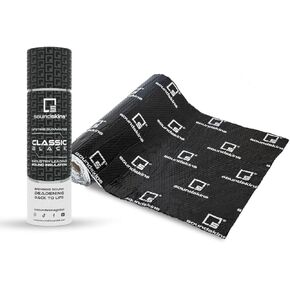 SSK-CLASSICBLACK 79mil/2mm Double Layer Sound Deadening Mat - 38.75 sqft. Thermal and Acoustic Insulation