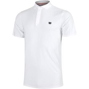 WILSON League Bright White Mens Tennis Polo