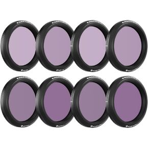 Freewell ND8, ND16, ND32, ND64, ND8/PL, ND16/PL, ND32/PL, ND64/PL Filter Set Compatible with Osmo Action 5 Pro/Action 4/Action 3