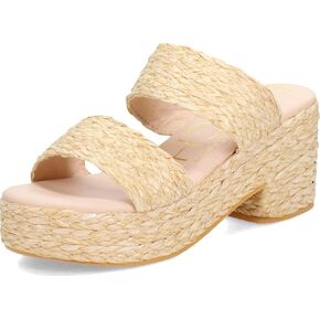 شاطئ من Matisse Womens Ocean Ave Platform Block Espadrille Sandals Casual High Heel 3 "& Up - Beige