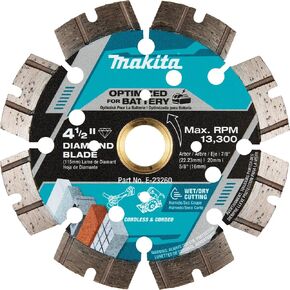 Makita E-23260 4-1/2" Thin Kerf Diamond Blade, Segmented, General Purpose