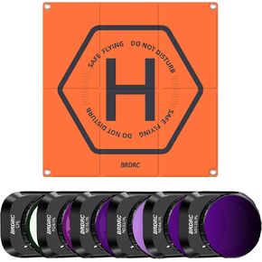 Mini 4 Pro Filters Set Accessories, Neutral Density Filter Drone Landing Pad Foldable Double-Sided Waterproof Helipad Compatible with DJI Mini 4 Pro Drone Lens Accessory