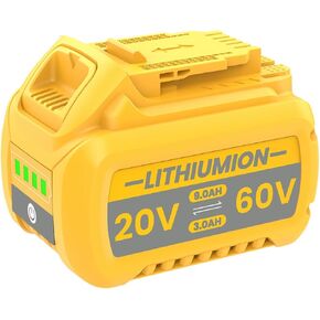 9.0Ah Replacement for Dewalt Flexvolt 20V 60V Battery Compatible with DCB609 DCB606 DCB612 DCB200 DCB201 DCB203 DCB204 DCB206 DCB207 DCB209 1Pack