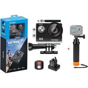 AKASO EK7000 Action Camera with Waterproof Floating Hand Grip Bundle