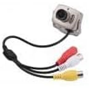Wired Mini Analog CCTV Camera, Audio Video Surveillance Camera, Mini 6LED Wired CMOS CCTV Security Camera Night Vision Digital Video Camera PAL (NTSC Format (Delivered on Sticky Notes))