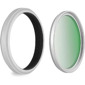 Haoge X100VI X100V Filter Adapter Ring & Silver 49mm UV Filter Kit for Fujifilm x100vi Fuji FinePix X100V Camera