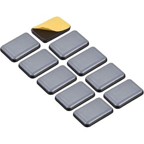 METALLIXITY PTFE Furniture Slider Gliders (75x15mm) 16Pcs, Rectangle Self-Adhesive Floor Protector Pads - for Furniture Carpets