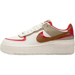 Nike Air Force 1 Shadow Women's Shoes (HQ3400-030, Shown: Phantom/Fire Red/Khaki/Light British Tan) Size 8