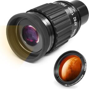 Astromania 1.25" Mars Observing Eyepiece Filter- Bundle with - 1.25"-82 Degree SWA-10mm Compact Eyepiece
