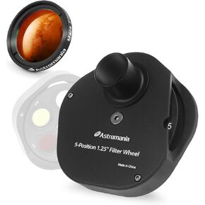 Astromania 1.25" Mars Observing Eyepiece Filter- Bundle with - 1.25" Multiple 5-Position Filter Wheel