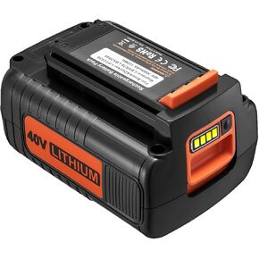 FirstPower 40 Volt MAX 3.0Ah Battery Replacement for Black and Decker 40V Lithium Battery - LBX2040 LBXR2036 LBXR36 LBX1540 LBX2540 - Compatible with All Power 40V Black and Decker Power+ Tools
