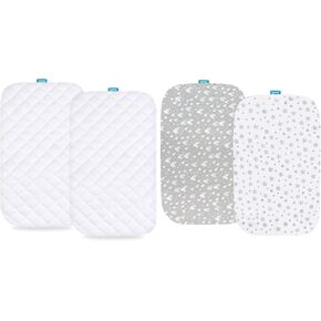 Bassinet Mattress Pad Covers and Sheets for Baby Delight Beside Me Dreamer Bassinet
