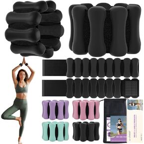 Wrist Weights, LC-dolida Ankle Weights for Women Men, Adjustable Wrist Weighted Bracelet Set of 2 (1 lb Each) for Home Gym Workout, Walking, Running, Pilate, Yoga, Strength Training