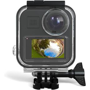 Waterproof Case for Go Pro Max Action Camera, Underwater Diving Protective Shell 20M with Touchscreen Bracket Accessories