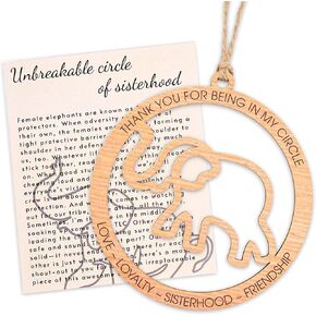 Unbreakable Friend Gifts for Women,Sister Gifts, Friendship Elephant Ornament, Valentines Day Ornaments, Sisterhood Elephant Ornament for Women,Friendship Gifts