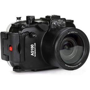 130ft/40m Underwater Camera Housing Waterproof Diving Case for Sony A5100 with 16-50mm Lens