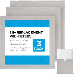 Impresa 3 Pack Replacement Washable Pre-Filters compatible with Blueair Blue Pure 211+ Lunar Rock Color