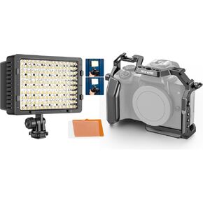 NEEWER® 160 LED CN-160 Dimmable Ultra High Power Panel Digital Camera/Camcorder Video Light, LED Light Compatible with Canon, Nikon, M50/M50 II Cage Compatible with Canon M50 M50 Mark II Included