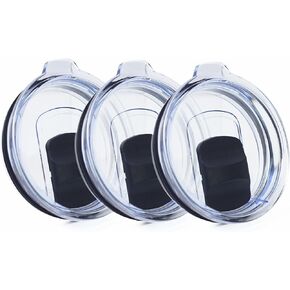3 Pack 20 oz Tumbler Lid, Magnetic Slider Replacement Lids for YETI 20 oz Tumbler, 10/24 oz Mug and 10 oz Lowball, Spill Proof Cup Lids Covers Compatible for Ozark Trail, Old Style Rtic, BPA Free