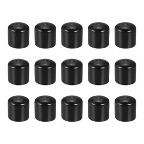 DMiotech 15 Pack 30mm ID Red Screw Thread Protectors Rubber End Caps Bolt Covers for Screw Bolt Furniture Pipe